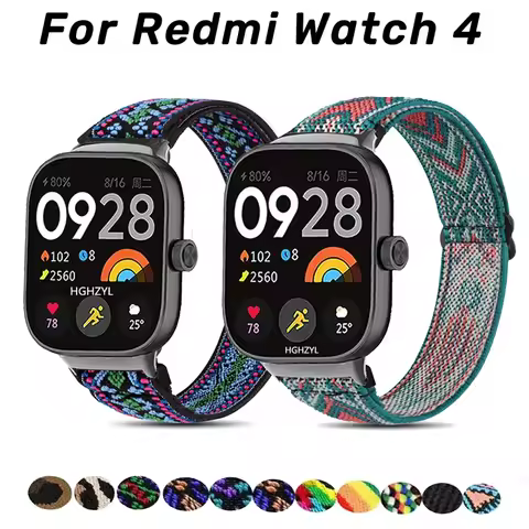 Elastic Bracelet Band for Xiaomi Redmi Watch 4 Sports Nylon Loop Watchband Wristband Replacement for