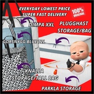 🇲🇾(Penghantaran berdesup) Ikea huge storage bag multifunction PARKLA KNALLA PLUGGHAST DIMPA XXL Blue