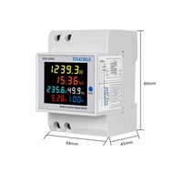 เครื่องวัดแรงดันไฟฟ้าความถี่ D52-2066 6IN1 din rail AC monitor 110V 220V 380V 100A KWH AC monitor 11