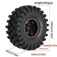 for 1/8 1/10 RC Crawler Car Upgrade KM5 YK4082 YK4083 SCX10 RBX10 RR10 TRX 2.2'' Metal Beadlock Whee