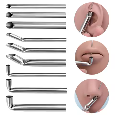1pc 304L Stainless Piercing Receiving Tube Accepts Needles Needle Receiving Tube Body Jewelry Holdin