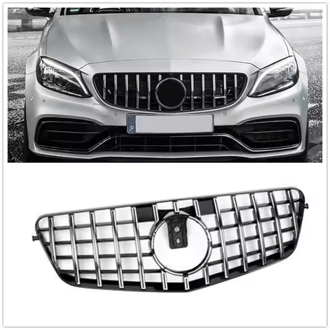 GT Style Upper Bumper Hood Mesh Front Grille Grill For Mercedes Benz W212 E Class E200 E250 E300 E35