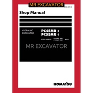 Komatsu PC45MR PC55MR PC45MR-3 Hydraulic Excavator Shop Manual Workshop Service Catalog Catalogue (P