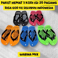 PAKET HEMAT 1 KODI ISI 20 PASANG SANDAL SENDAL JEPIT PRIA DEWASA SPONS SANDAL MASJID
