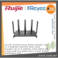 Ruijie AX3000 Dual Band Gigabit Wifi 6 Gaming Router 5 Anttenna 4 RJ45 Network Ethernet EW3000GX PRO