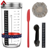Sourdough Starter Jar Kit Heat Resistant Sourdough Glass Jar Wide Mouth Sourdough Starter Container 