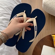 selipar perempuan selipar Japanese Flip-Flops Female Summer Anti-Slip Outer Wear Couple Seaside Vaca