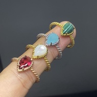 2025 Boucheron Ring Women's Ring Water Drop Shape Light Luxury Design