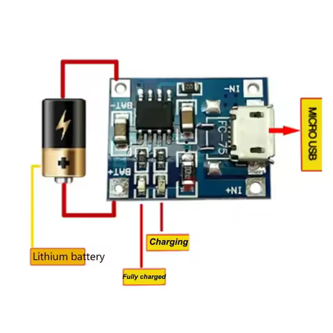 TP4056 Charging Module For 1A Lithium Battery USB Version Module Output Voltage With OUT Drives The 
