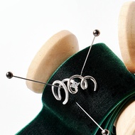 SWAN - Ribbon Ear Cuff เอียคัพเงินแท้ ฝังเพชรcubic zirconia เพิ่มความหวานแบบไม่ต้องเจาะหู ใส่สบายมาก