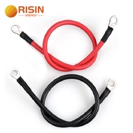 Risin 1AWG 2AWG Battery Cable Soft High Current 35mm2 50mm2 PVC Wire M8 Cable Lug Connect UPS Batter