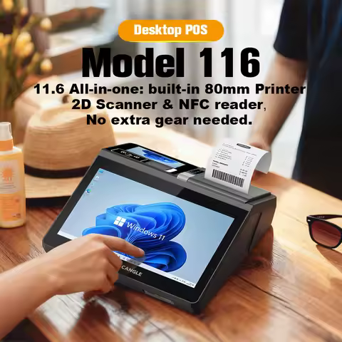 11.6" Touch POS System Windows11 High-Spec Point of Sale Terminal with Intel 11th Gen J6412 for Rest