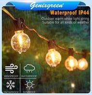 25FT/33FT/49FT String Light G40 Glass Bulb Patio Outdoor Waterproof Fairy Lights Terrace Garden Pub 