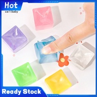 KDCL- Mini Clear Cube Toy Portable Ice Cube Toy 24pcs Ice Cube Squishy Toy Set Slow Rebound Tpr Stress Relief Mini Clear Cube Squeeze Fidget Toy for Kids Adults Birthday Gift