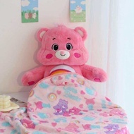 (พร้อมส่งจากไทย)ตุ๊กตาหมอนผ้าห่มcare bears งานน่ารักมาก ผ้าห่มด้านในลายน่ารัก ขนาด 100*160cm. (3 ฟุต