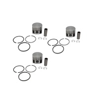 STD Piston Kits & Rings Set 88mm 129005-22080 for Yanmar 3TNV88 4TNV88 Engine (Pack of 3)