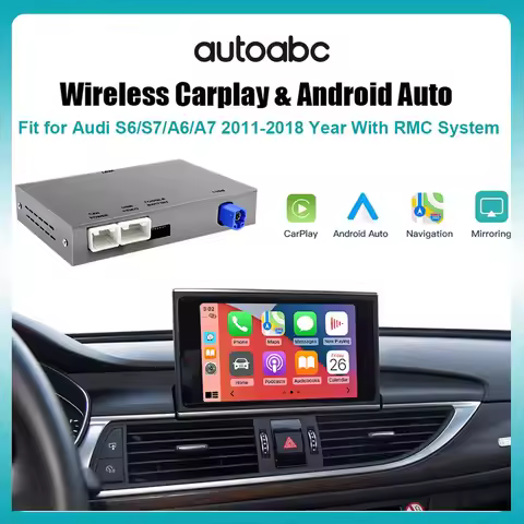 new Wireless Carplay Android Auto for Audi A6 S6 A7 C7 RMC with Android Auto Interface Mirror Link A