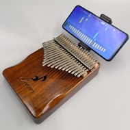 new Jooleer 21 Keys Solid Kalimba with App Phone Holder Carrying Case Portable Thumb Piano Mbira Gif