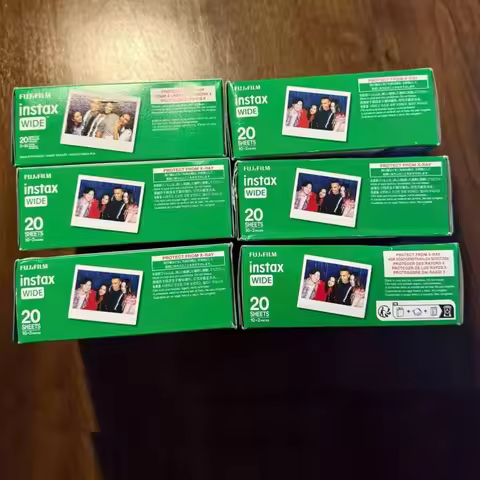 Genuine Fujifilm Instax Wide Film Monochrome 5-inch Photo Paper Instax White Edge 10/20/60/100 Sheet