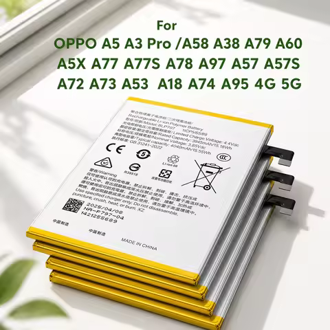 BLPB65 BLPA19 BLPA49 BLPA77 BLPB63 BLP797 Battery For OPPO OnePlus A5 A3 Pro A58 A60 OPPO A5X A77S A