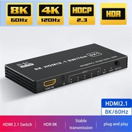 8K HDMI 2.1 5 in 1 out Switch Splitter 120Hz 5-port HDMI 4K 120Hz Splitter Switcher CEC 48gbps HDMI 
