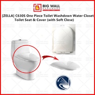 ZELLA SC-630 Toilet Seat & Cover with Soft Close for One Piece Toilet Washdown Water Closet (S-TRAP)