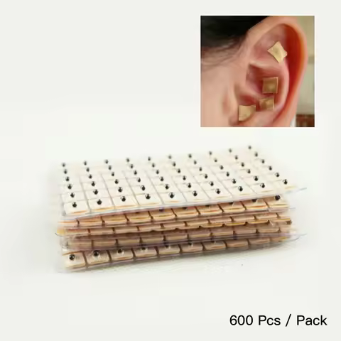 600pcs Disposable Press Needle Ear Seeds Acupuncture Vaccaria Plaster Bean Massagee Multi-Condition 