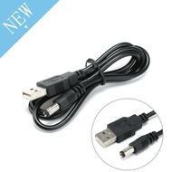 NEW Power Cable USB 2.0 to DC 5.5mm x 2.1mm 0.8M Support 5V Charger Connector Cable for Table lamp Tablet MP3 MP4 Cables