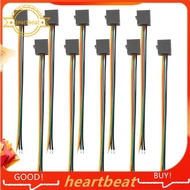 10 Pcs 616E 4P4C RJ9 Female Telephone Connector Adapter w 4 Wires 8cm