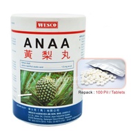 1TIN / REPACK 100Bijis - Wesco ANAA Pil Hormon Nanas Nenas Alpha Naphthyl Acetic Acid Pineapple Horm