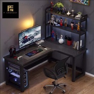 ANGN Computer Table Desk Bookshelf Combination Desktop Computer Desk L-shaped Home Corner L Gaming D