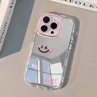 1 Cheek Powder Heart Smile LUCKY English Mirror Phone Case Can Be Used As A Makeup Mirror Creative C