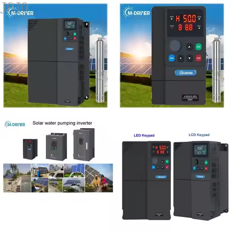 M-driver Solar Water Pump Inverter 3 Phase 380Vac 440Vac 15kw 20hp MPPT DC to AC VFD Drive