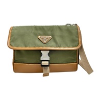 PRADA 2ZH108 Re-Nylon 智慧型手機包單肩包，尼龍材質，卡其色/ブラウン，男女通用 [二手]