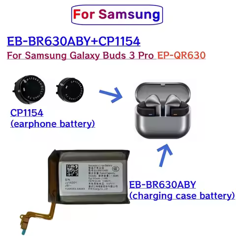 New Battery EB-BR630ABY For Samsung Galaxy Buds 3 Pro Buds3 Pro SM-R630 Earphone Headset Battery CP1