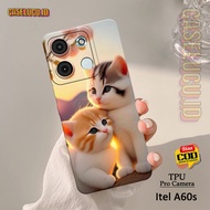 HP Latest Itel A60S Phone Case - Fashion Cat Case - Itel A60S Phone Case - Soft Itel A60S Phone Case