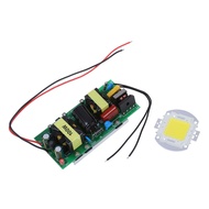 HAPPY TIME-100W Pure White LED Power Light Lamp Chip +100W Power Driver Supply AC 85V~265V