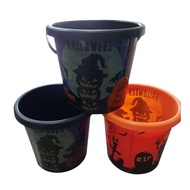 Ice Bucket Halloween Festival 2 Colors Black/Orange Size (7x 6.5 Inch) Plastic Material Strong And L