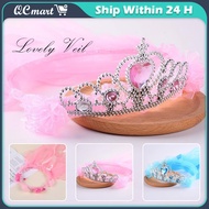 Girl Hairbands Veil Snowflake Princess Crown Birthday Headbands