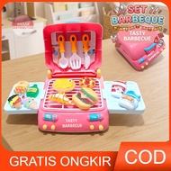 Mainan Anak BTC-0022 TASTY BARBECUE LITTLE CHEF Mainan Masakan Bbq Spray Panggangan Lights Anak Main