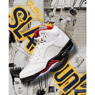 New 2020 Air Zordan 5/AZ5 Fire Red Rukawa maple version men's high-top basketball shoes white sports