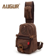 M] AUGUR Canvas Small Chest Bag Fashion Men's Bag Men's Bag Trendy Shoulder Messenger Bag Guangzhou 