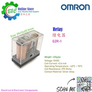 Omron G2R-1 Relay 12VDC 24VDC 10A 275 Ohms 43.6mA Single Pole Power Electronic General Purpose Power