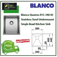 Blanco Quatrus R15 340-IU Stainless Steel Undermount Single Bowl Kitchen Sink