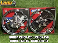 BOM RANGSIT CNC MAGS LUNA 14s 5 SPOKES HONDA CLICK 125 / CLICK 150 (100% THAILAND MADE)