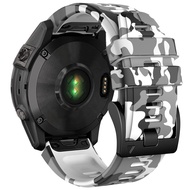 26mm Camo Watch Band for Garmin Fenix 5X /Fenix 6X /Fenix 7X/Tactix Delta/Fenix 3/3 HR,Soft Waterpro