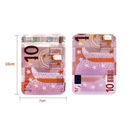 7X10CM Small 1g Candy Package Pouches Euro Paper Currency Ziplock Plastic Storage Bag Smell-proof Bi