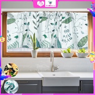 Rod Pocket Curtains Set for Bathroom 3Pcs Curtain Tier and Valance Set Rod Pocket Short Window Curtains Decorative Small Window Tiers Curtain Curtain Tier and Valance Set for Windows