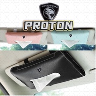 [ReadyStock]Proton Car Tissue Box Holder Sun Visor Clip Kotak Kertas Tisu Kereta Pemegang Klip Napki