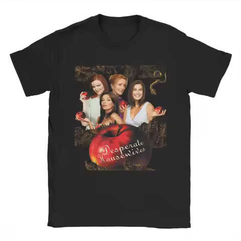 Men's T-Shirt Desperate Housewives TV Show Pure Cotton Tees Short Sleeve Susan Lynette Bree T Shirt 